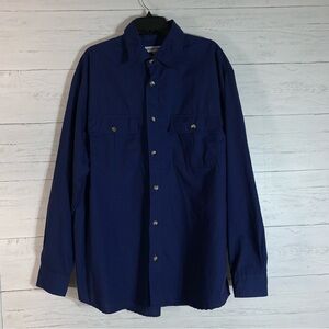 Unorthodox blue button down men's shirt long sleeve size XL